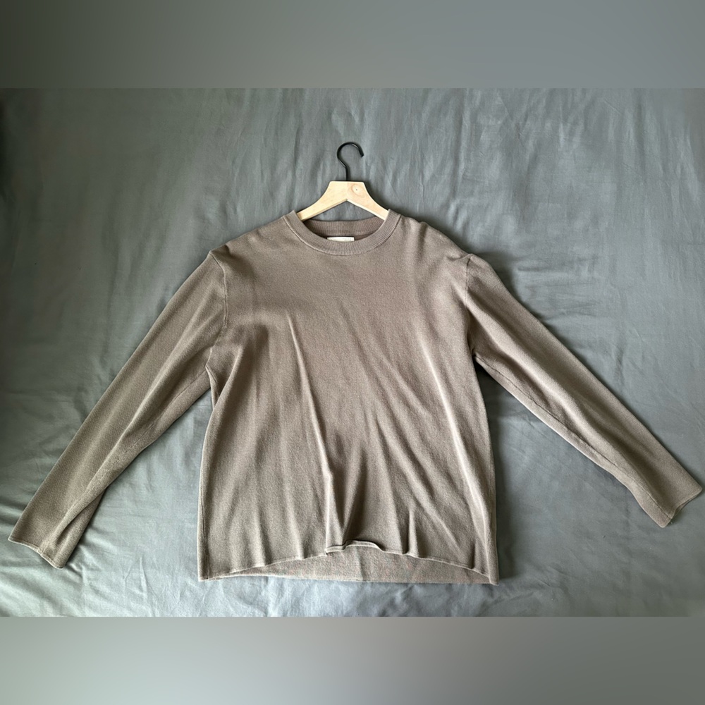 Zara Brown Ribbed Knit Sweater